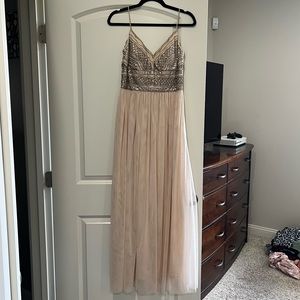 Altar’d State Maxi Gown with Beaded Bodice Size XS